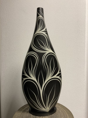 Alternative view of 80 CM LAMPE TRIBAL B&W
