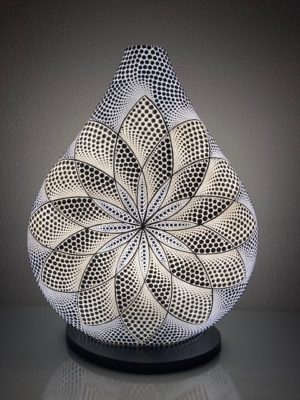 Alternative view of 45 CM LAMPE FLEUR BLEU