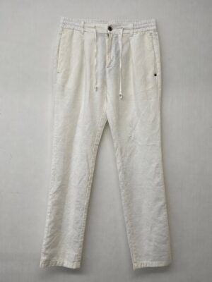 Pantalons homme été lin blanc
